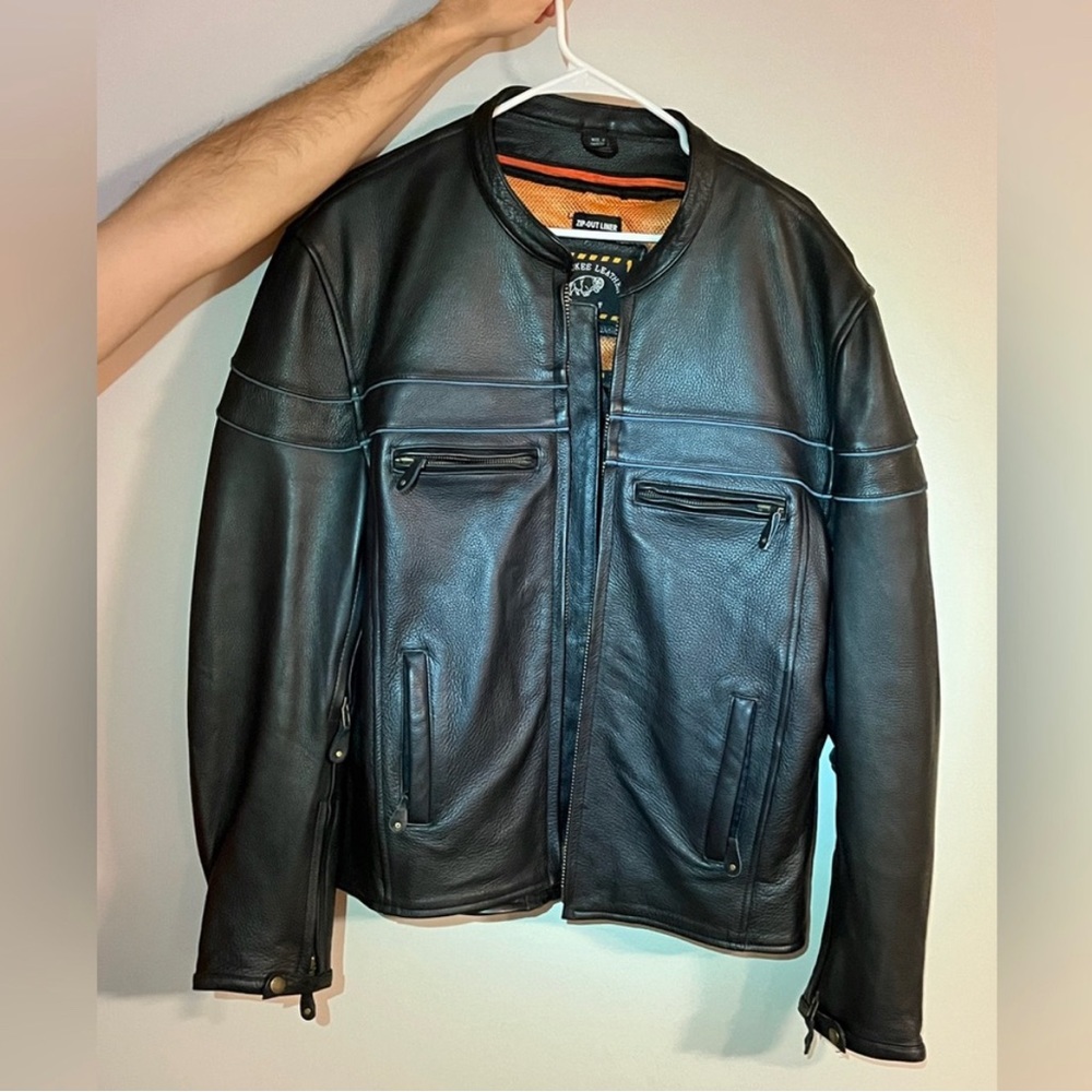 Milwaukee Leather Jacket By Shaf with removable liner.  Men’s XL